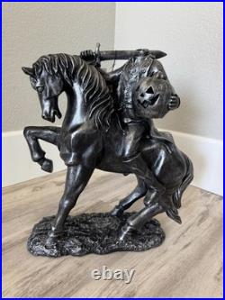 SPOOKY NIGHT Headless Horseman Black Halloween Decor NWT