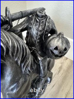 SPOOKY NIGHT Headless Horseman Black Halloween Decor NWT