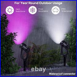 SUNTHIN Outdoor Landscape Lighting with Remote, RGBW Color 6 Pack, Multicolor SUNTHIN Outdoor Landscape Lighting with Remote, RGBW Color 6 Pack, Multicolor