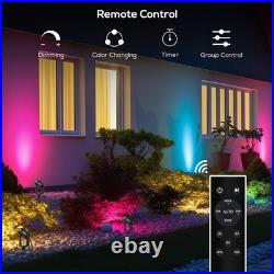 SUNTHIN Outdoor Landscape Lighting with Remote, RGBW Color 6 Pack, Multicolor SUNTHIN Outdoor Landscape Lighting with Remote, RGBW Color 6 Pack, Multicolor