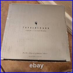 S/4 Pottery Barn Reindeer Silver Trim bowls IN BOX! Christmas