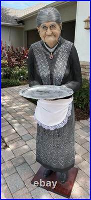 Sadie the Old maid life size prop Halloween statue Dobson the butler