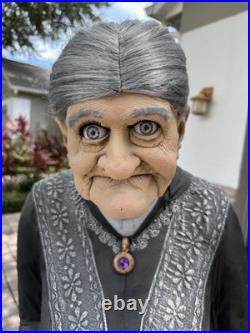Sadie the Old maid life size prop Halloween statue Dobson the butler