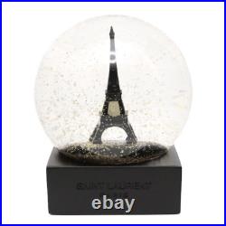 Saint Laurent Eiffel Tower Snow Globe Black & Gold Rare Limited Used JAPAN