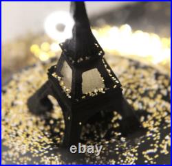 Saint Laurent Eiffel Tower Snow Globe Black & Gold Rare Limited Used JAPAN