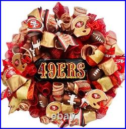 San Francisco 49er Wreath? Can Also Do Custom Orders For Any Team San Francisco 49er Wreath? Can Also Do Custom Orders For Any Team