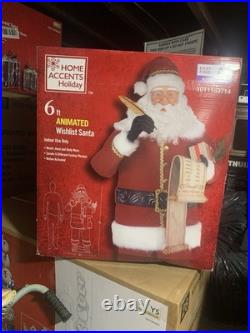 Santa Claus Christmas 6FT ANIMATED Wishlist Santa RAND NEW FACTORY SELEAD HOLIDA