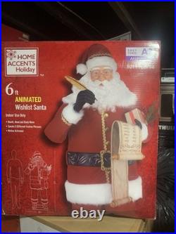 Santa Claus Christmas 6FT ANIMATED Wishlist Santa RAND NEW FACTORY SELEAD HOLIDA