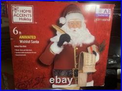 Santa Claus Christmas 6FT ANIMATED Wishlist Santa RAND NEW FACTORY SELEAD HOLIDA