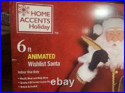 Santa Claus Christmas 6FT ANIMATED Wishlist Santa RAND NEW FACTORY SELEAD HOLIDA