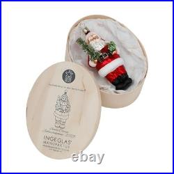 Santa Claus Inge Glas 2025 Annual German Glass Christmas Ornament 5 Inches Tall