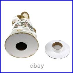 Schaller White Flower Santa with Gold bag German Paper Mache 7.75 Inch Schaller White Flower Santa with Gold bag German Paper Mache 7.75 Inch