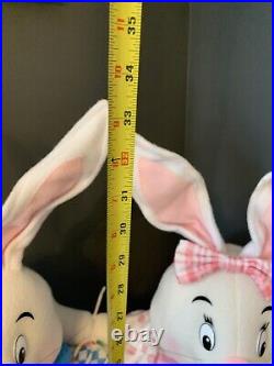Set 2 Handerson Handicraft Standing Easter Bunny Rabbit Spring Porch Greeters