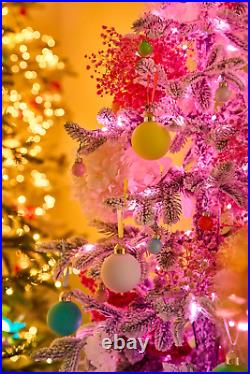 Set 36 Anthropologie 2 Glass Matte Orb Ornament Set Christmas Holiday Rainbow