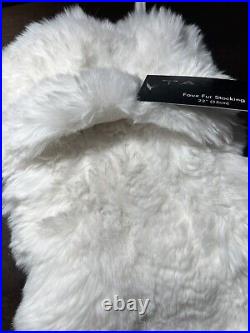 Set 4 TAHARI FAUX FUR Christmas Stockings SUPER SOFT Luxe NEW! 20 GORGEOUS