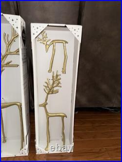 Set Of 3 Merry Moments Sculpted Gold Reindeer Aldi (Pottery Barn dupe) TikTok