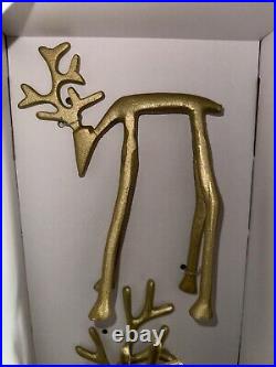 Set Of 3 Merry Moments Sculpted Gold Reindeer Aldi (Pottery Barn dupe) TikTok
