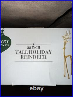 Set Of 3 Merry Moments Sculpted Gold Reindeer Aldi (Pottery Barn dupe) TikTok