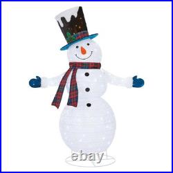 Set Of 4 Led Snowman Family Indoor/outdoor 1739950 New In Open Box
