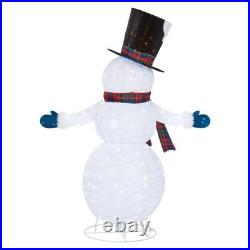 Set Of 4 Led Snowman Family Indoor/outdoor 1739950 New In Open Box