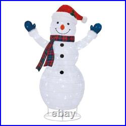 Set Of 4 Led Snowman Family Indoor/outdoor 1739950 New In Open Box