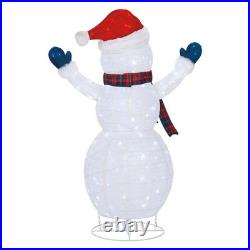 Set Of 4 Led Snowman Family Indoor/outdoor 1739950 New In Open Box