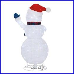 Set Of 4 Led Snowman Family Indoor/outdoor 1739950 New In Open Box