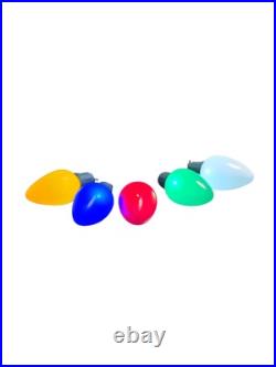 Set Of 5 13in LED Jumbo Blow Mold Plastic Christmas LED Bulb Battery Operated Set Of 5 13in LED Jumbo Blow Mold Plastic Christmas LED Bulb Battery Operated