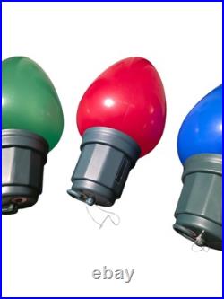 Set Of 5 13in LED Jumbo Blow Mold Plastic Christmas LED Bulb Battery Operated Set Of 5 13in LED Jumbo Blow Mold Plastic Christmas LED Bulb Battery Operated
