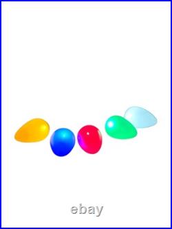 Set Of 5 13in LED Jumbo Blow Mold Plastic Christmas LED Bulb Battery Operated Set Of 5 13in LED Jumbo Blow Mold Plastic Christmas LED Bulb Battery Operated