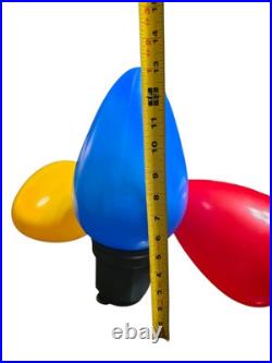 Set Of 5 13in LED Jumbo Blow Mold Plastic Christmas LED Bulb Battery Operated Set Of 5 13in LED Jumbo Blow Mold Plastic Christmas LED Bulb Battery Operated