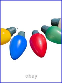 Set Of 5 13in LED Jumbo Blow Mold Plastic Christmas LED Bulb Battery Operated Set Of 5 13in LED Jumbo Blow Mold Plastic Christmas LED Bulb Battery Operated