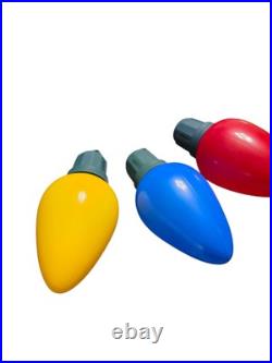 Set Of 5 13in LED Jumbo Blow Mold Plastic Christmas LED Bulb Battery Operated Set Of 5 13in LED Jumbo Blow Mold Plastic Christmas LED Bulb Battery Operated