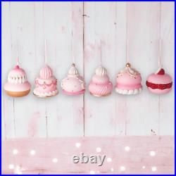 Set Of 6 Pastry Ornaments Christmas Decor SHIPS WITHIN 15 DAYS