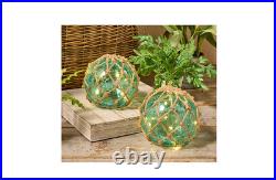 Set of 2 6 Illuminated Fisherman Spheres by Valerie (Seaglass)