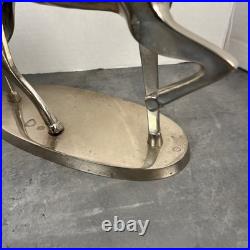 Set of 2 Silver Plated Reindeer Candelabra Candle Holders Christmas Decor 16 T