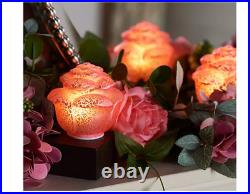 Set of 3 Illuminated Mercury Glass Roses by Valerie