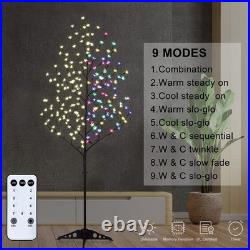 Set of 3 LED Cherry Blossom Trees, 4FT 5FT and 6FT Lighted Artificial Trees M Set of 3 LED Cherry Blossom Trees, 4FT 5FT and 6FT Lighted Artificial Trees M
