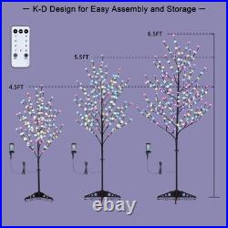 Set of 3 LED Cherry Blossom Trees, 4FT 5FT and 6FT Lighted Artificial Trees M Set of 3 LED Cherry Blossom Trees, 4FT 5FT and 6FT Lighted Artificial Trees M