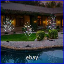 Set of 3 LED Cherry Blossom Trees, 4FT 5FT and 6FT Lighted Artificial Trees M Set of 3 LED Cherry Blossom Trees, 4FT 5FT and 6FT Lighted Artificial Trees M