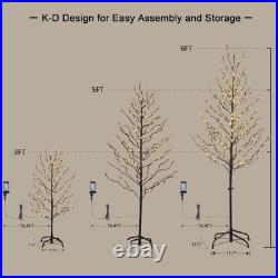 Set of 3 Star Light Trees Christmas Decorations, Including 3 feet, 5 feet, an