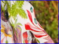 Seven Bright Boho Floral Designed Spring Bunnies Made With Decoupage