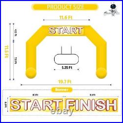 Sewinfla 20ft Inflatable ArchYellow with Start Finish Line Banners and Blower Sewinfla 20ft Inflatable ArchYellow with Start Finish Line Banners and Blower