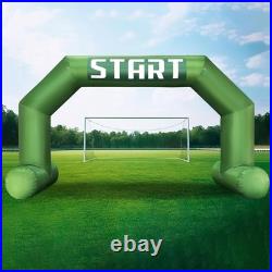 Sewinfla 20ft Inflatable Arch Dark Green with Start Finish Line Banners Blower
