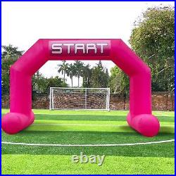 Sewinfla 20ft Inflatable Start Finish Line Arch Pink with External 250W Blower