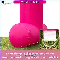 Sewinfla 20ft Inflatable Start Finish Line Arch Pink with External 250W Blower