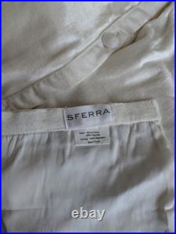 Sferra Lucido Ivory Velvet Christmas Tree Skirt Gold Diamond Embroidery 60 NEW