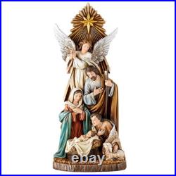 Shepherd's Holy Family Nativity Scene Statue Christmas Home Decor 16 1/4 In