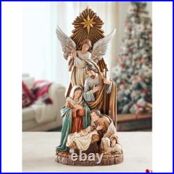 Shepherd's Holy Family Nativity Scene Statue Christmas Home Decor 16 1/4 In