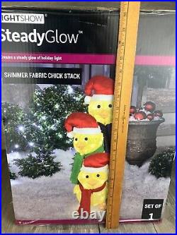 Shimmer Fabric Chick Stack Christmas Gemmy Light show Steady Glow Outdoor